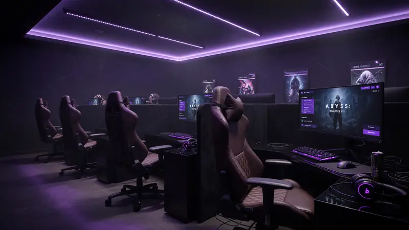 Five-player esports team in custom jerseys standing shoulder-to-shoulder